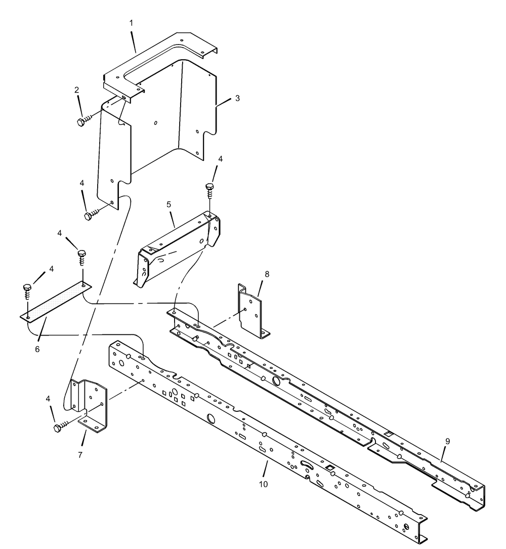 Frame Assembly Diagram and Parts List for 425605X692A 2001 Briggs and Stratton Lawn Tractor